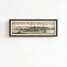 The image is a framed print depicting a cityscape, likely from the Ottoman Empire, with various architectural elements and landmarks.