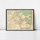 The image is a framed vintage map of the city of QuINCY, showing the layout of the city and surrounding areas.