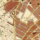 The image is a detailed map of a city, showing streets, buildings, and other urban features.