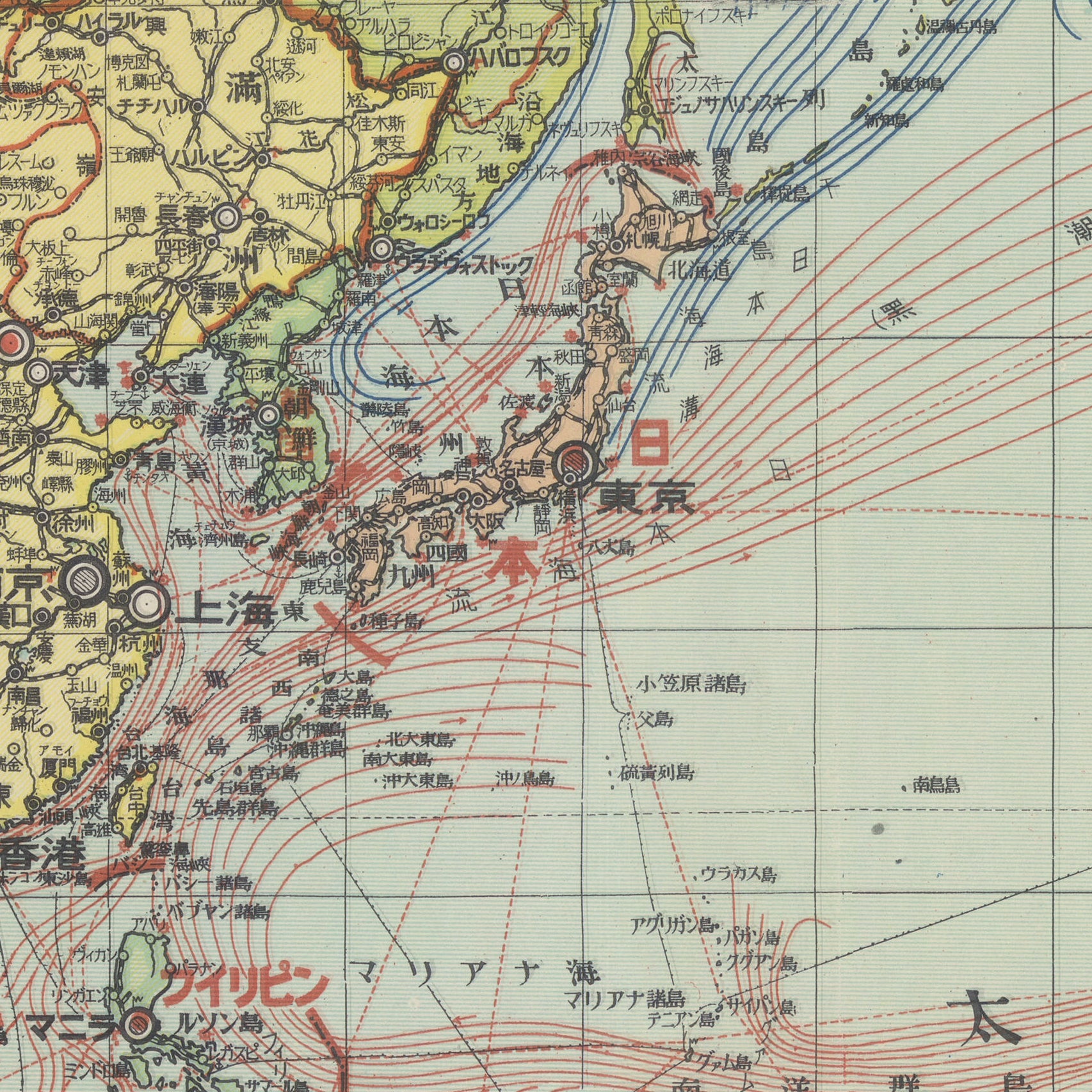 The image is a detailed map of the East Asian region, showing various geographical features, cities, and other information.