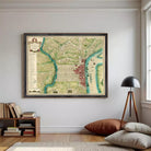The image is a framed historical map of Washington, D.C.