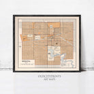 The image is a framed vintage map of Regina, Saskatchewan, Canada.