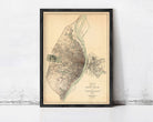 The image is a framed map of Saint Louis, Missouri, depicting the city's layout and surrounding areas.