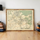 The image is a framed vintage map of the city of QuINCY, showing the layout of the city and surrounding areas.