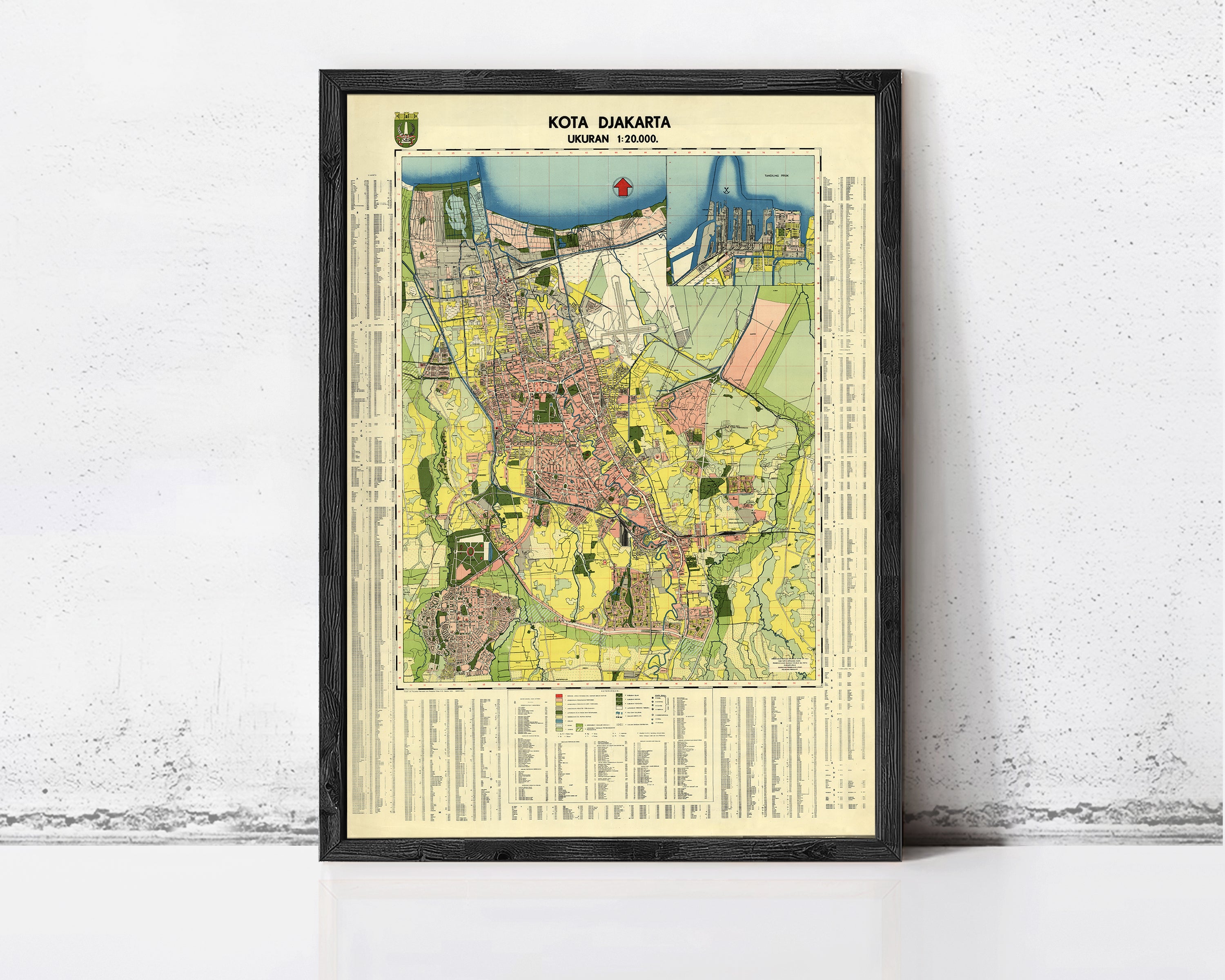 The image is a framed map of Koca Dura, a city in Romania.