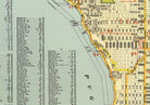 The image is a detailed map of a city, showing streets, landmarks, and various points of interest. The map includes a large body of water and a coastline, providing a comprehensive view of the city's layout. The map is color-coded and includes a legend for better understanding the different symbols and markings. The image is not too cluttered, and the focus is on providing clear and concise information about the city's geography and layout.