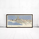 The image is a framed map of Athens, Greece, depicting the city's streets and landmarks.