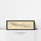 The image is a framed art map of Madagascar, with a white background and a black border.