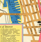 The image is a map of a city, showing various streets, landmarks, and buildings.