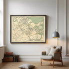 The image is a framed vintage map of the city of QuINCY, showing the layout of the city and surrounding areas.