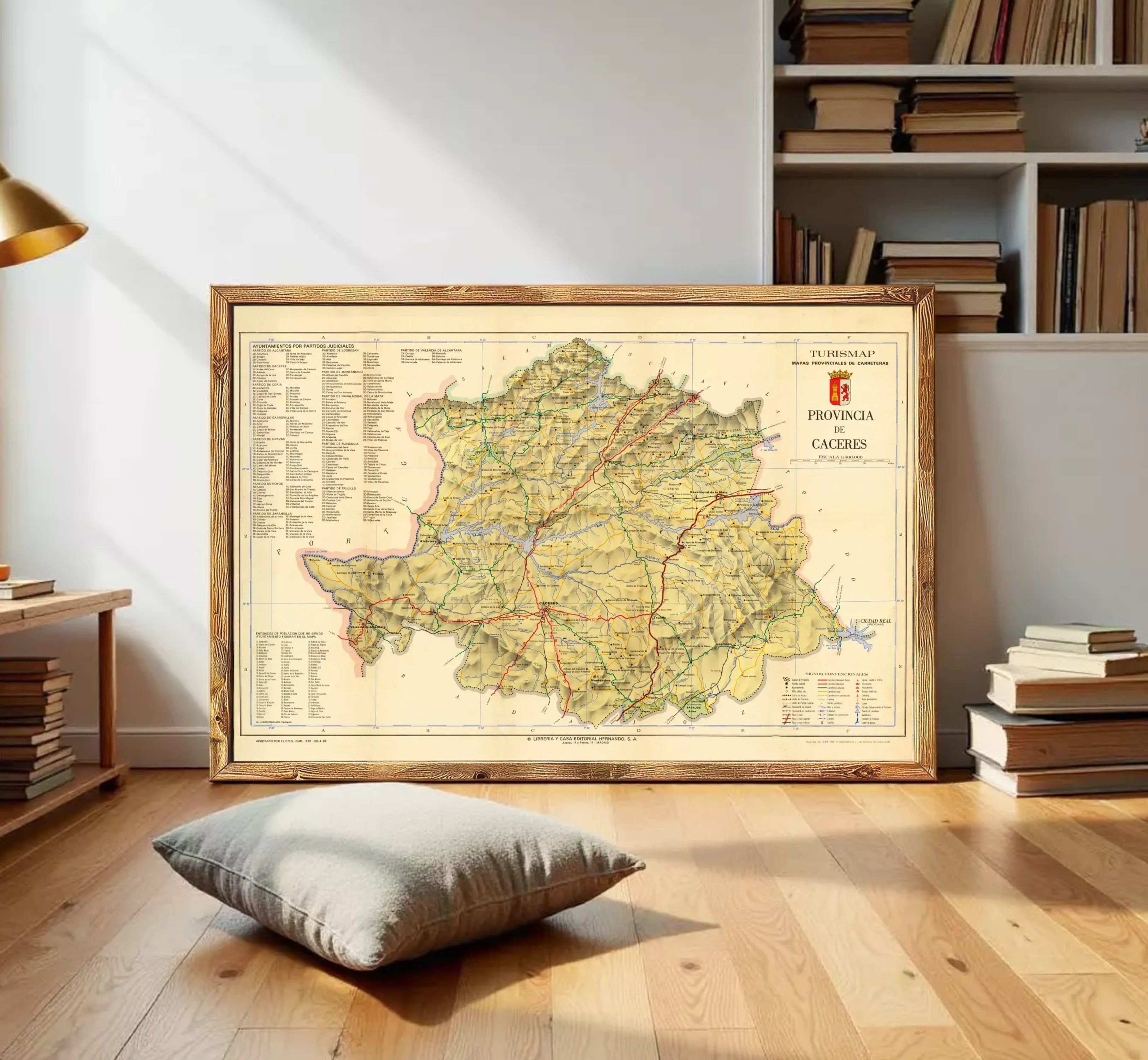 The image is a framed map of the province of Gacé, showing the geographical layout and various landmarks within the region.