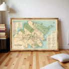 The image is a framed map of Annapolis, Maryland, showing the city's layout and surrounding areas.