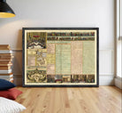 The image is a framed collage of various images, including a map, a list of people, and a series of photographs.