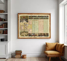 The image is a framed collage of various images, including a map, a list of people, and a series of photographs.