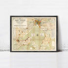 The image is a framed vintage map of Fort Lauderdale, Florida, with various locations and landmarks marked on it.