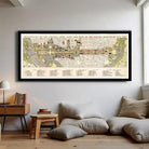 The image is a framed map of the Central Area West and East of the Capitol Washington D.C.