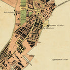 The image is a map of a city, showing various landmarks and streets.