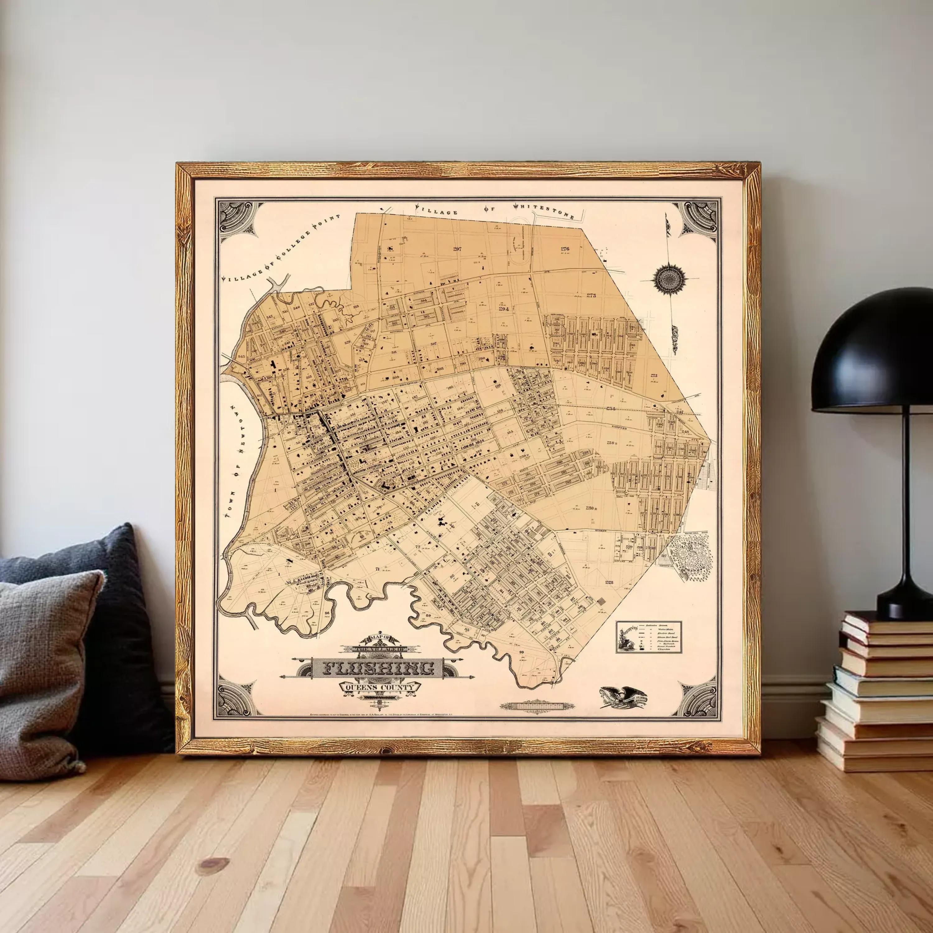 The image is a framed map of Philadelphia, Pennsylvania, showing the city's layout and streets.
