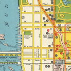 The image is a detailed map of a city, showing streets, landmarks, and surrounding areas.