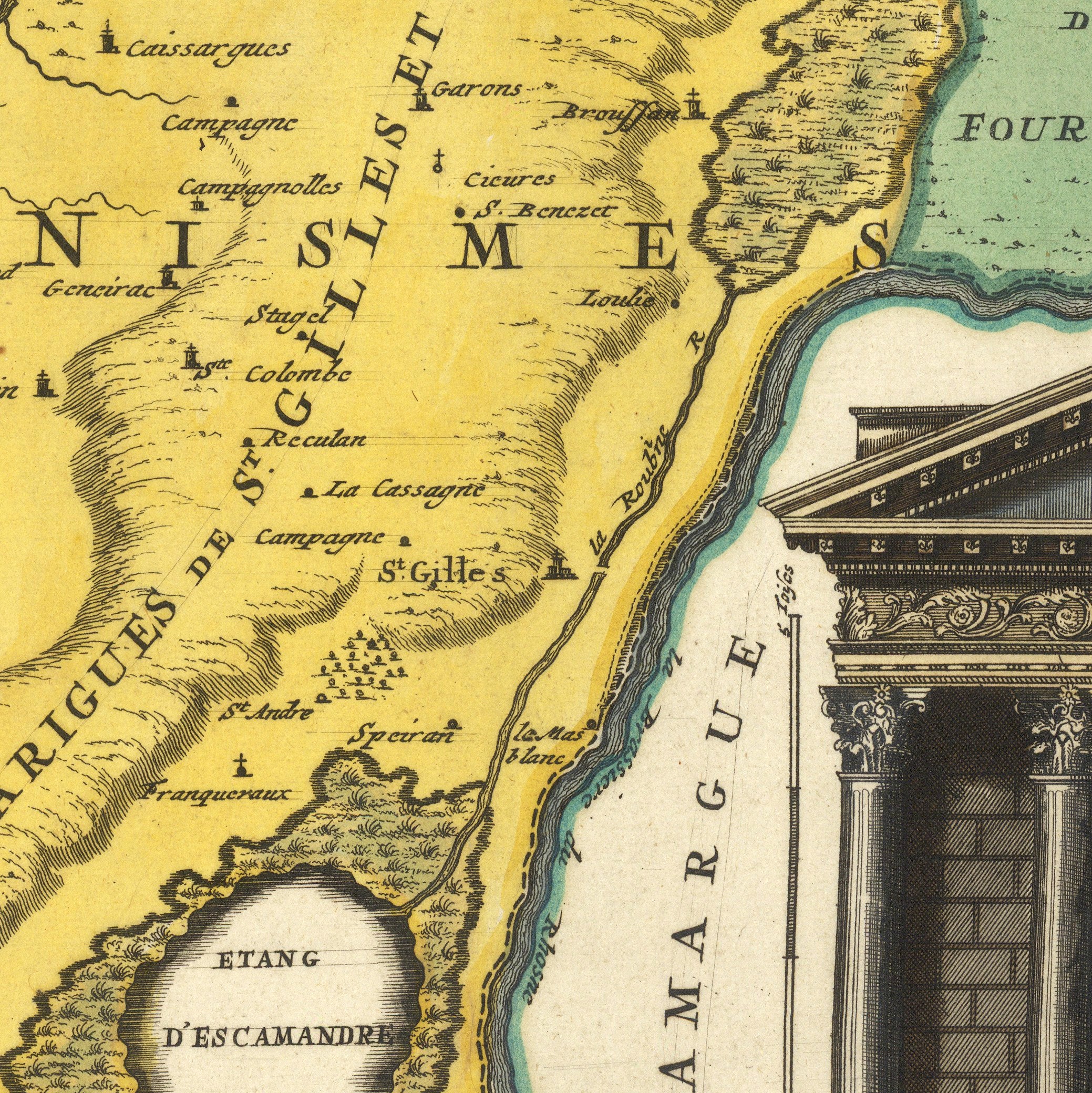 The image is a detailed map of France, showing various landmarks and geographical features.