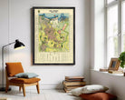 The image is a framed map of Koca Dura, a city in Romania.