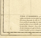 The image is a map of the island of St. Domingue, showing the surrounding areas and geographical features.