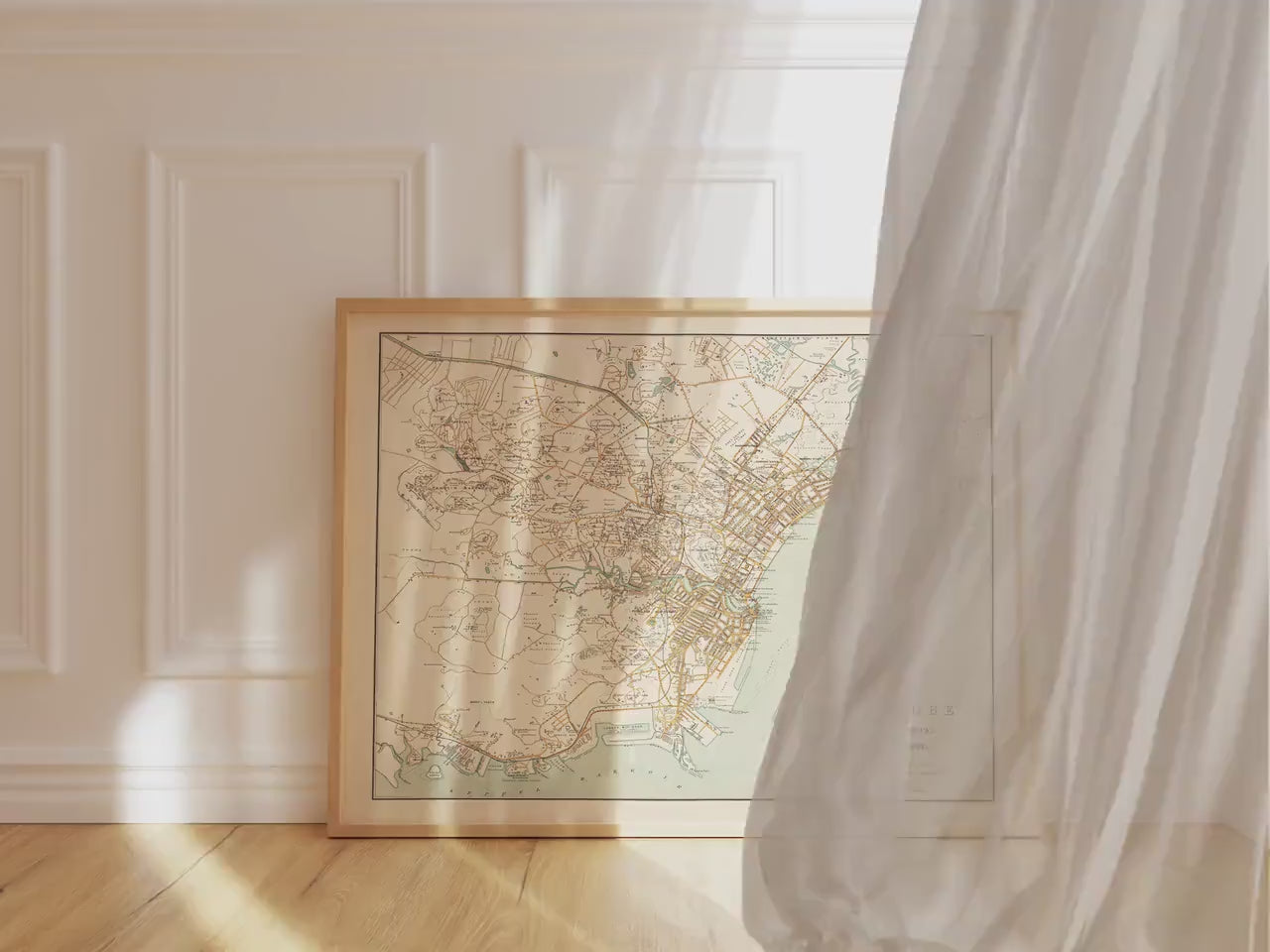 Old Map of Singapore 1913 Vintage Map | Old Map Print – Vintage